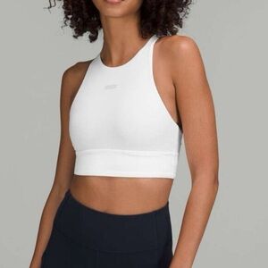 Lululemon Energy High Neck Long Line bra Motif White